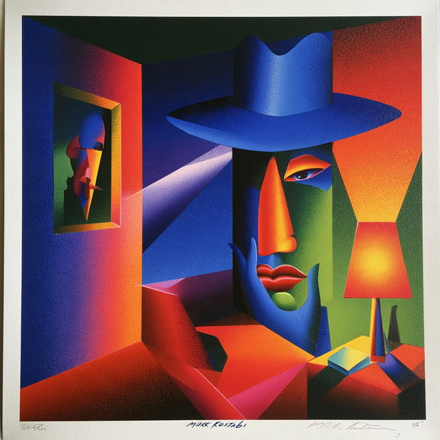 Mark Kostabi style, Midjourney V8.2, render 2 of 4