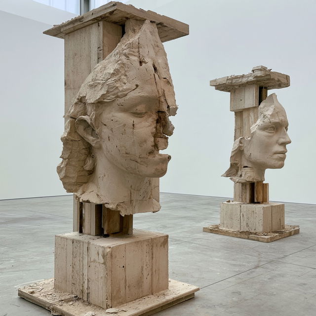 Mark Manders style, Midjourney V8.2, render 2 of 4
