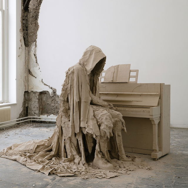 Mark Manders style, Midjourney V8.2, render 4 of 4