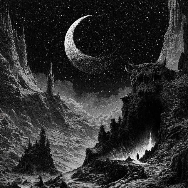 Mark Riddick style, Midjourney V8.2, render 1 of 4