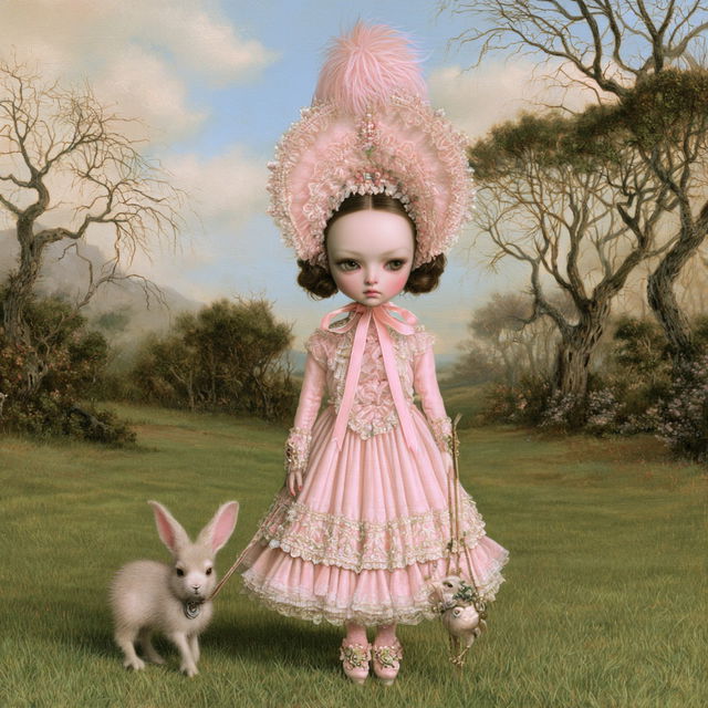Mark Ryden style, Midjourney V8.2, render 2 of 4