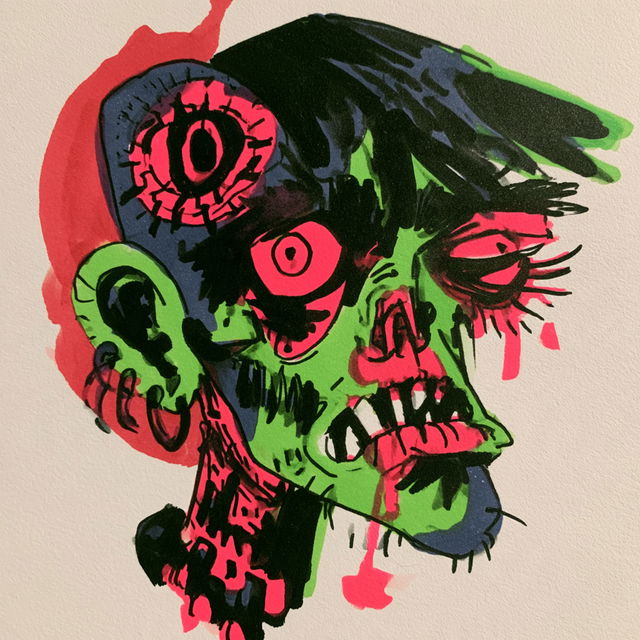 Marker drawing style, Midjourney V8.2, render 4 of 4