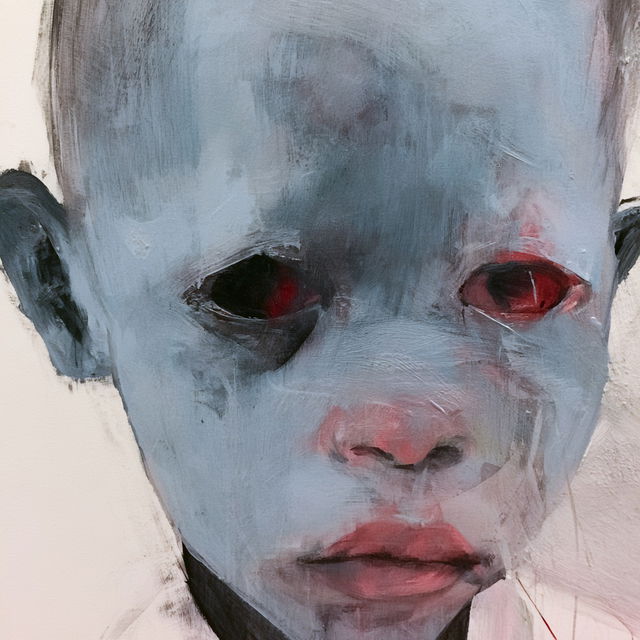 Marlene Dumas style, Midjourney V8.2, render 2 of 4