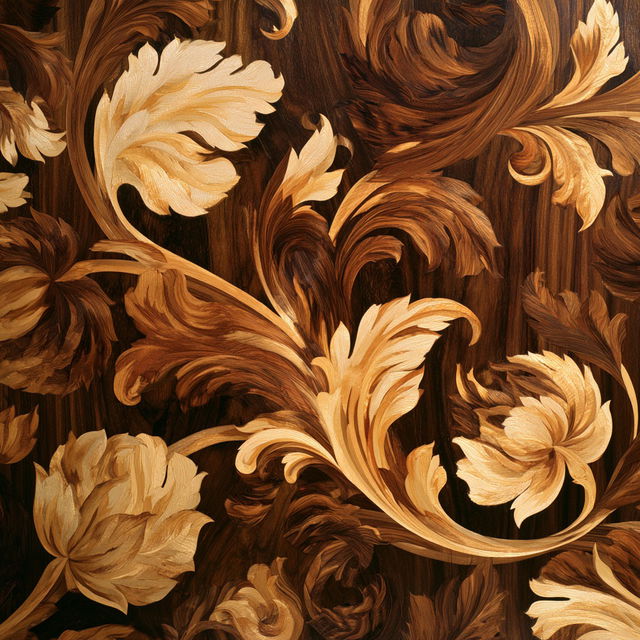 Marquetry style, Midjourney V8.2, render 1 of 4