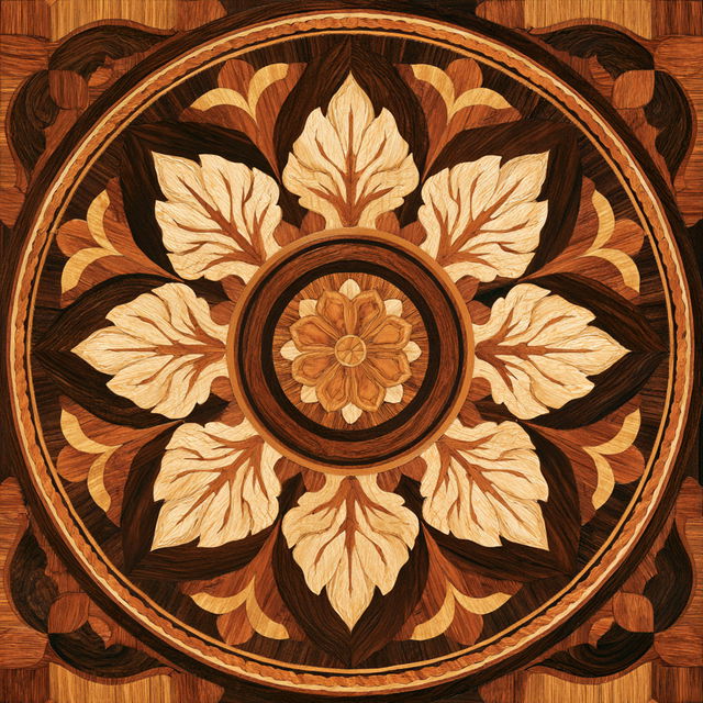 Marquetry style, Midjourney V8.2, render 4 of 4