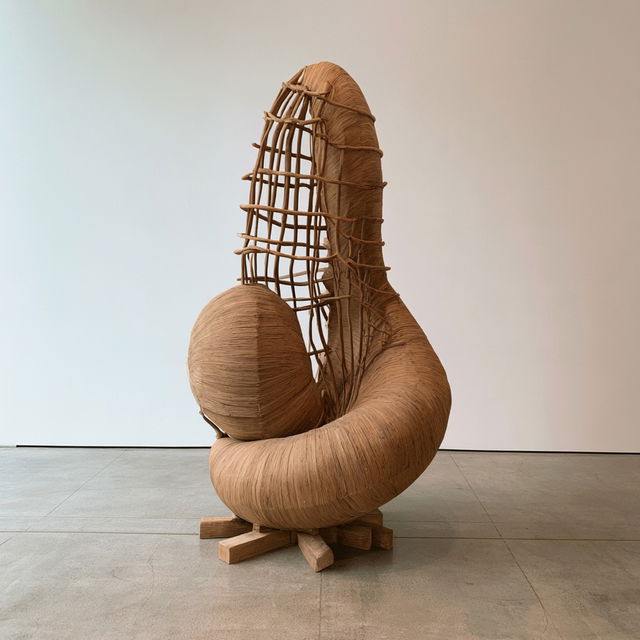 Martin Puryear style, Midjourney V8.2, render 4 of 4