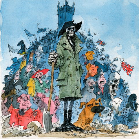 Martin Rowson style (Illustrators), Midjourney V8.2