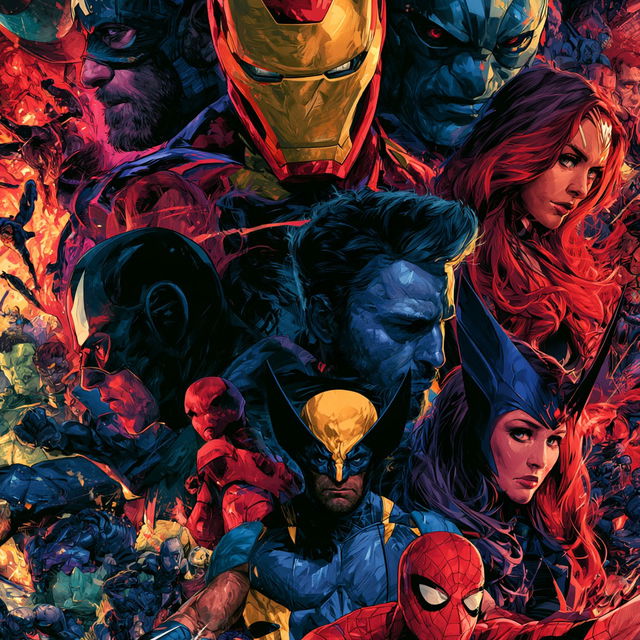 Marvel style, Midjourney V8.2, render 1 of 4