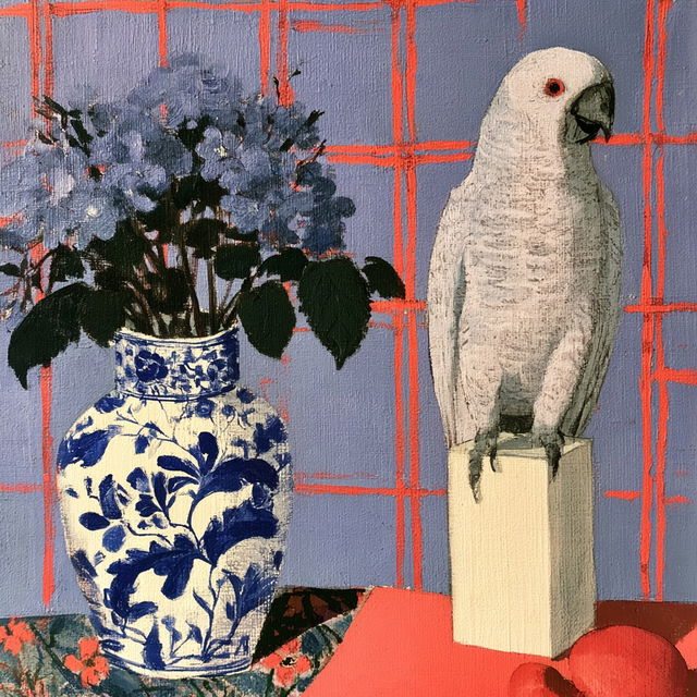 Mary Fedden style, Midjourney V8.2, render 2 of 4