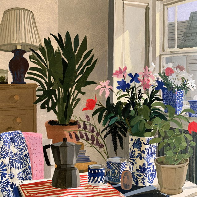 Mary Fedden style, Midjourney V8.2, render 4 of 4