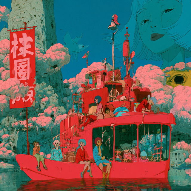 Masaaki Yuasa style, Midjourney V8.2, render 1 of 4