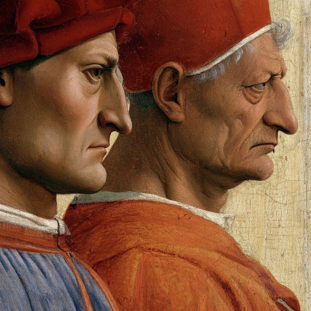 Masaccio style, Midjourney V8.2, render 4 of 4
