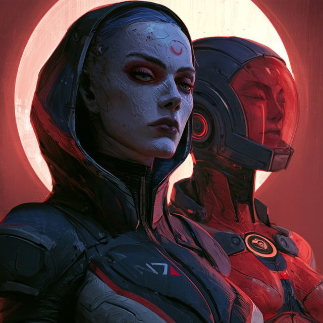 Mass Effect style, Midjourney V8.2, render 3 of 4