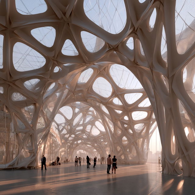 Massimiliano Fuksas style, Midjourney V8.2, render 2 of 4