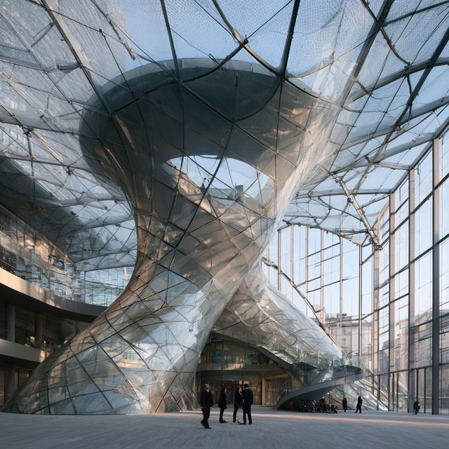 Massimiliano Fuksas style, Midjourney V8.2, render 3 of 4