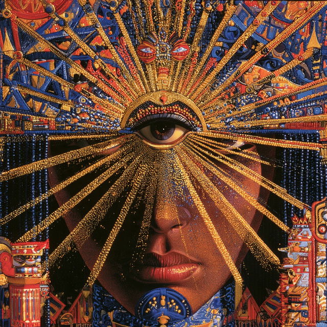 Mati Klarwein style, Midjourney V8.2, render 3 of 4