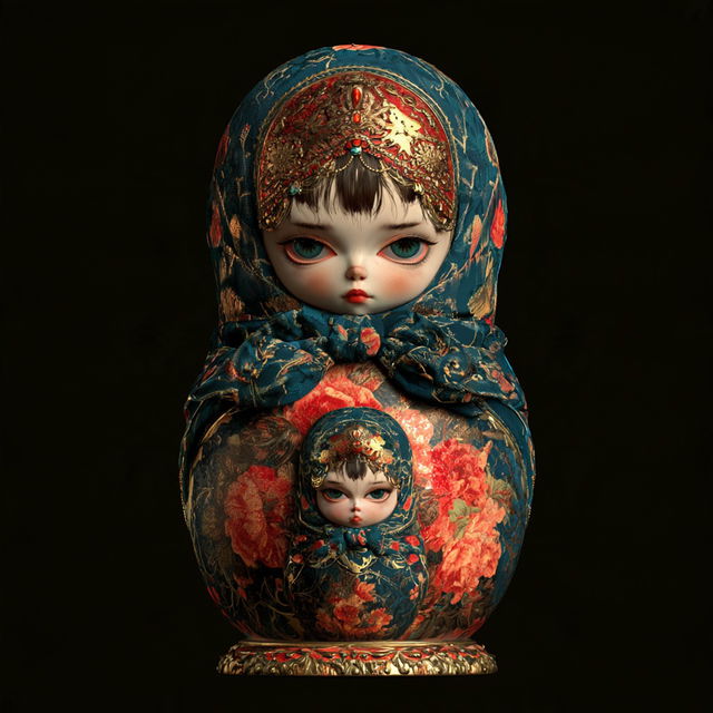 Matryoshka style, Midjourney V8.2, render 3 of 4