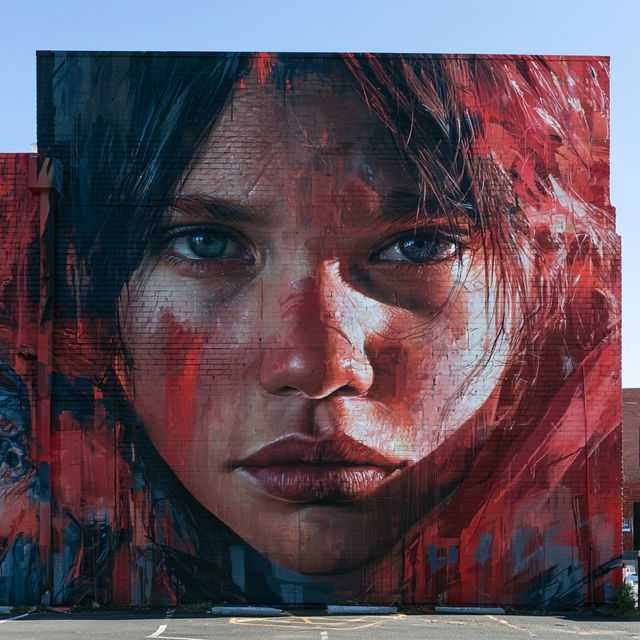 Matt Adnate style, Midjourney V8.2, render 4 of 4