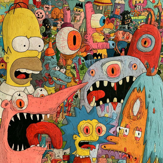 Matt Groening style, Midjourney V8.2, render 2 of 4