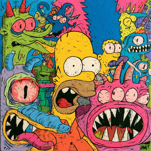 Matt Groening style (Illustrators), Midjourney V8.2