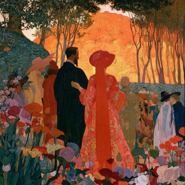 Maurice Denis style, Midjourney V8.2, render 2 of 4