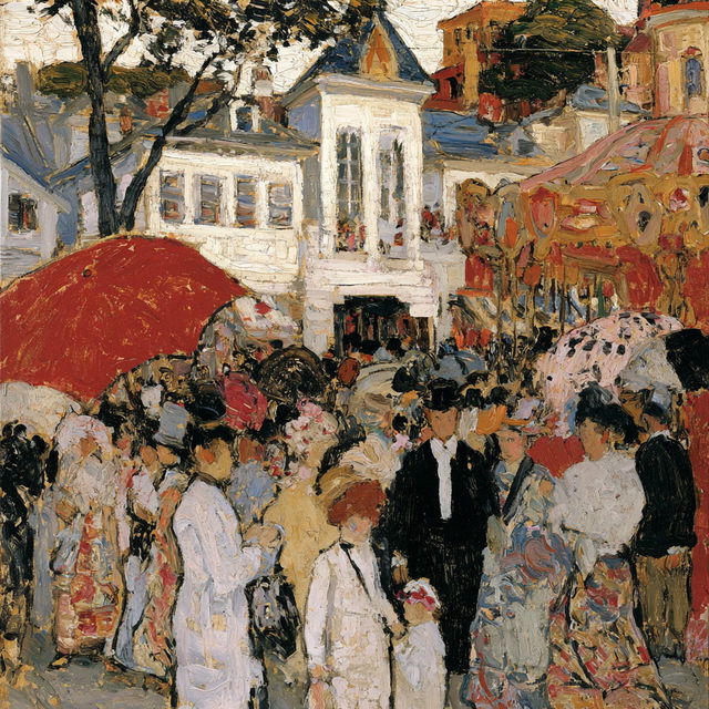 Maurice Prendergast style, Midjourney V8.2, render 2 of 4