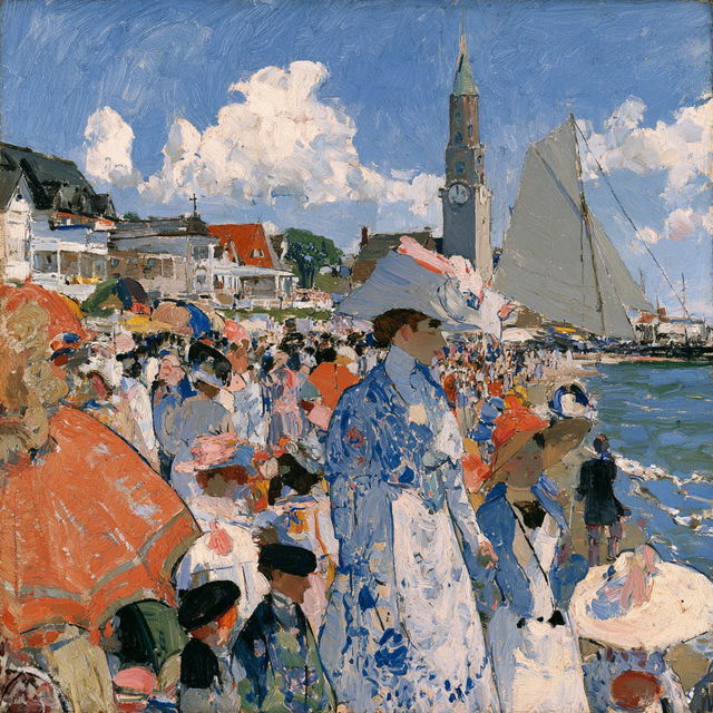 Maurice Prendergast style, Midjourney V8.2, render 3 of 4
