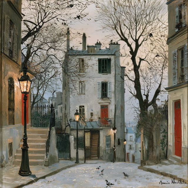 Maurice Utrillo style, Midjourney V8.2, render 2 of 4