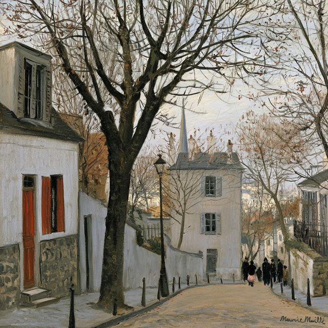 Maurice Utrillo style, Midjourney V8.2, render 3 of 4