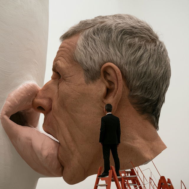 Maurizio Cattelan style, Midjourney V8.2, render 2 of 4