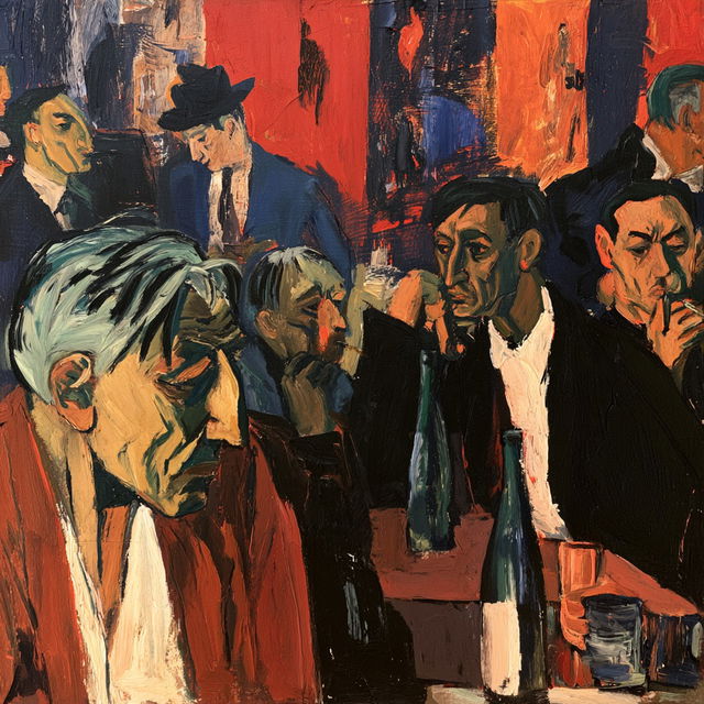 Max Beckmann style, Midjourney V8.2, render 4 of 4