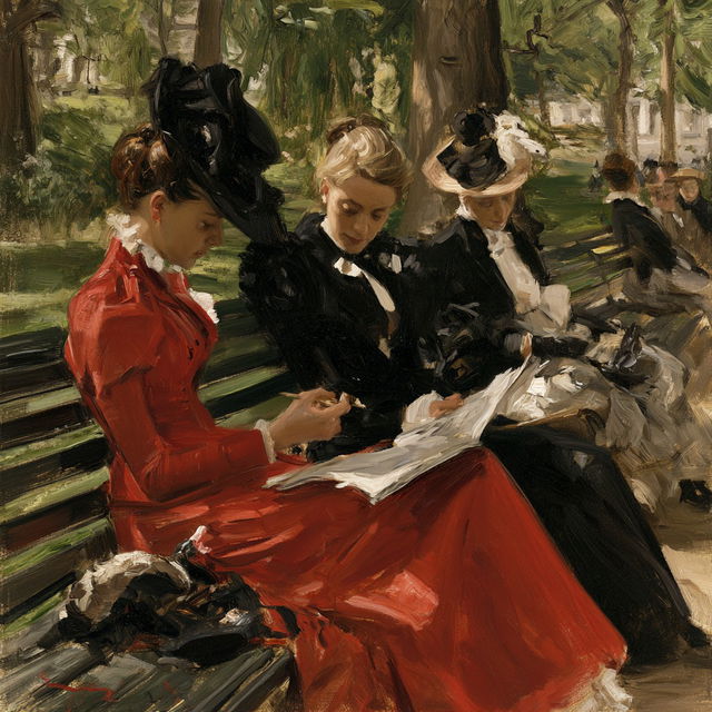 Max Liebermann style, Midjourney V8.2, render 1 of 4