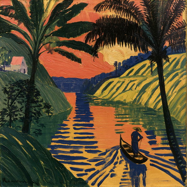 Max Pechstein style, Midjourney V8.2, render 1 of 4