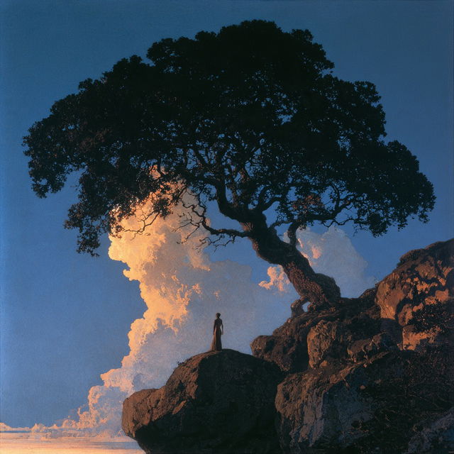 Maxfield Parrish style, Midjourney V8.2, render 2 of 4