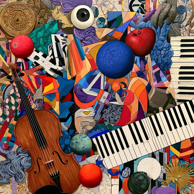 Maximalist composition style, Midjourney V8.2, render 4 of 4