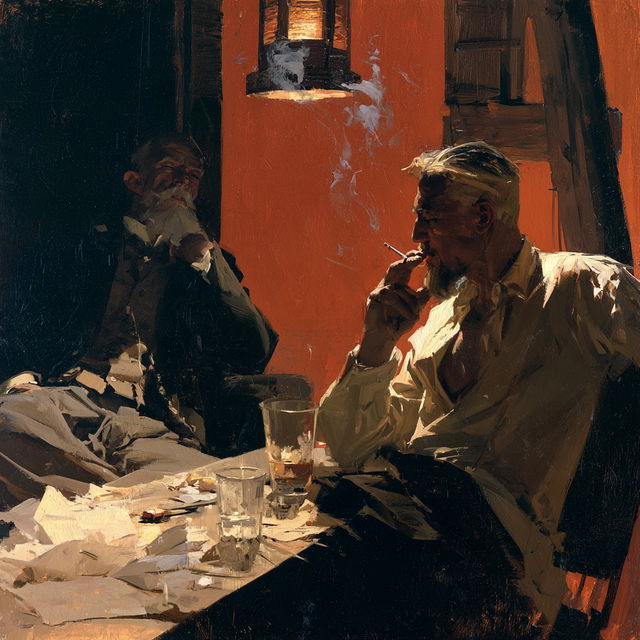 Mead Schaeffer style, Midjourney V8.2, render 1 of 4