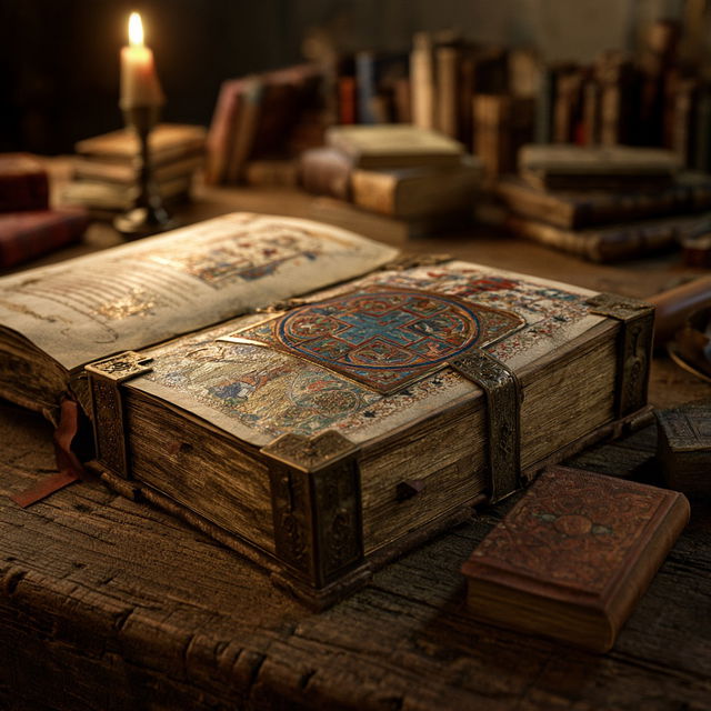 Medieval Codex style, Midjourney V8.2, render 4 of 4