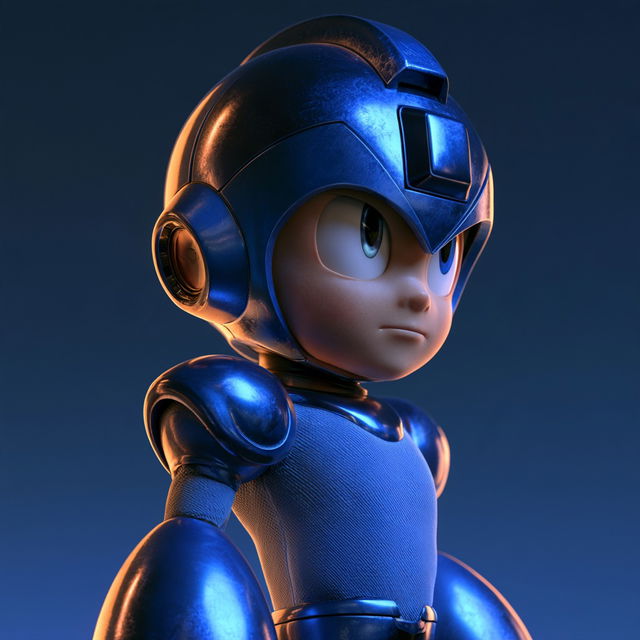 Mega man style, Midjourney V8.2, render 2 of 4