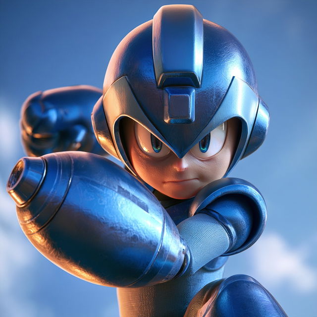 Mega man style, Midjourney V8.2, render 3 of 4