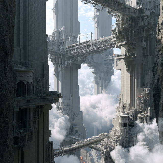 Megastructure style, Midjourney V8.2, render 4 of 4