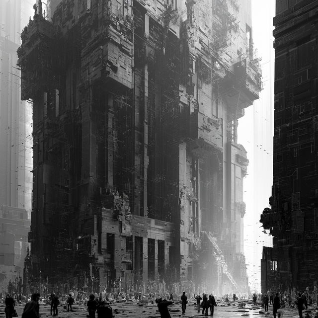 Megastructure style, Midjourney V8.2, render 3 of 4