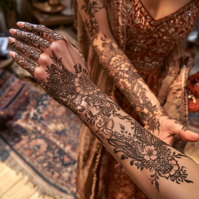 Mehndi style, Midjourney V8.2, render 1 of 4