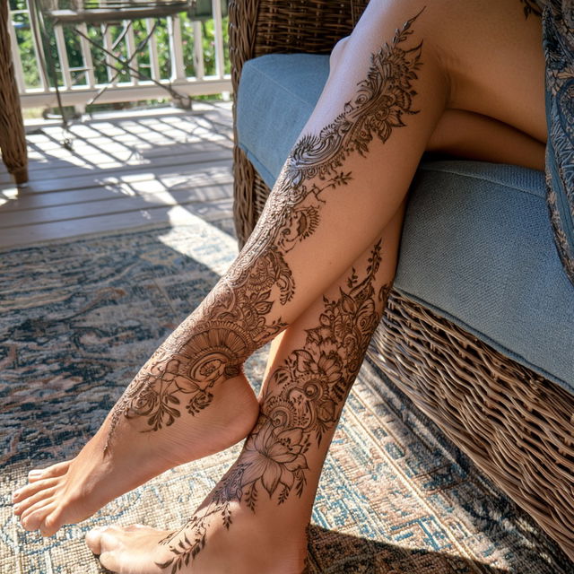 Mehndi style, Midjourney V8.2, render 3 of 4