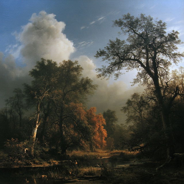 Meindert Hobbema style, Midjourney V8.2, render 2 of 4