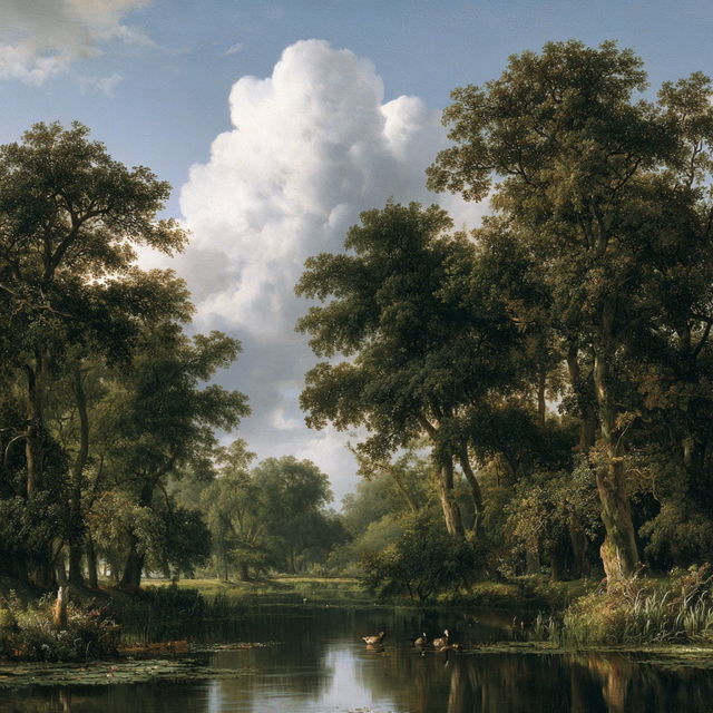 Meindert Hobbema style, Midjourney V8.2, render 4 of 4