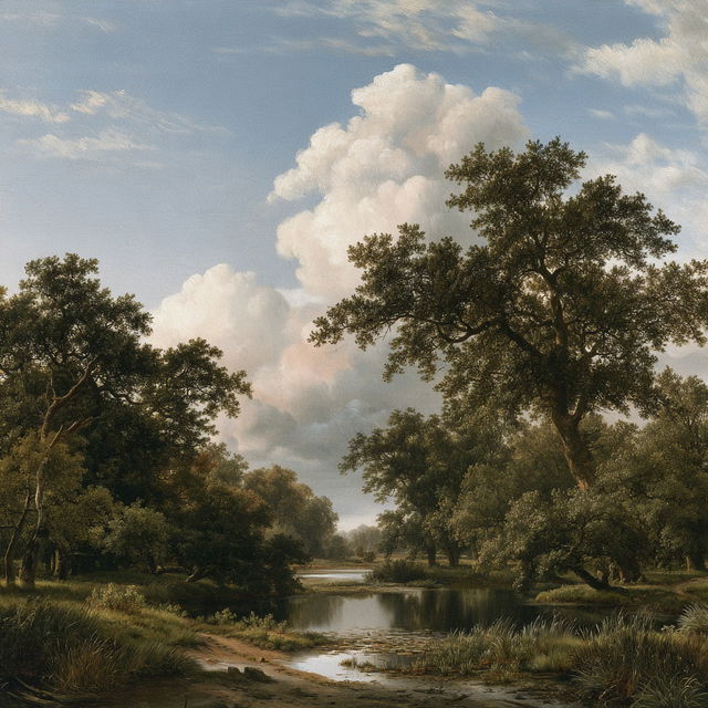 Meindert Hobbema style, Midjourney V8.2, render 3 of 4