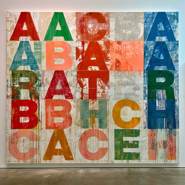 Mel Bochner style, Midjourney V8.2, render 4 of 4