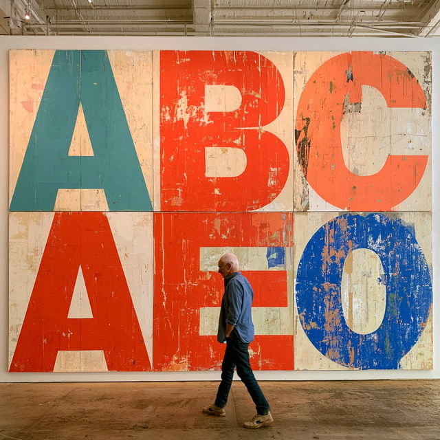 Mel Bochner style, Midjourney V8.2, render 3 of 4