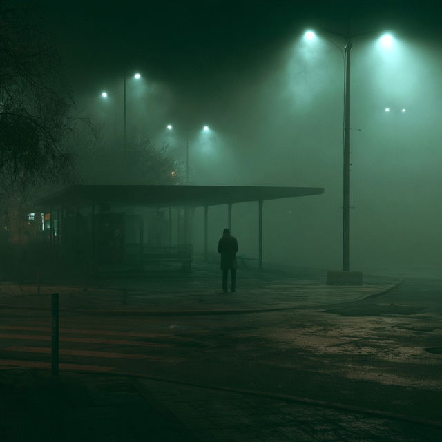Melancholic atmosphere style, Midjourney V8.2, render 1 of 4