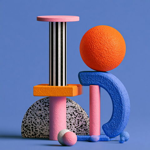 Memphis design style (Genres), Midjourney V8.2